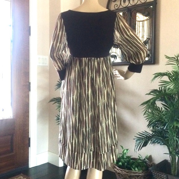 Diane von Furstenberg Silk Wool Ailis Pheasant Feather Print Dress 8 Vintage DVF - Picture 4 of 16